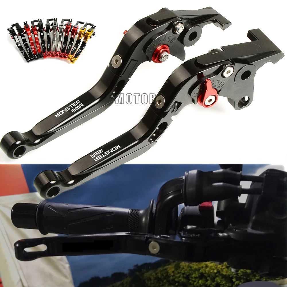 CNC мотоцикл сцепные рычаги для DUCATI MONSTER 1200R 1200 R 2014 2018 Регулируемый складной