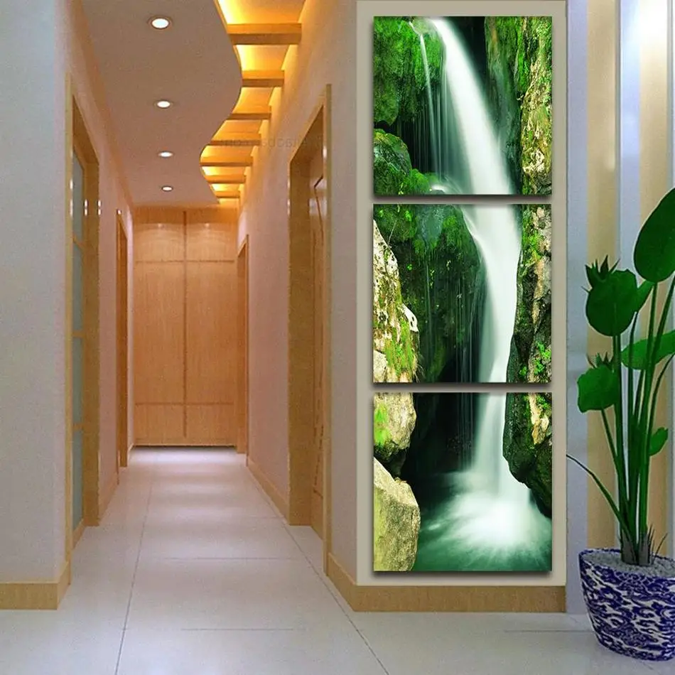 3 Panels Wall Art Waterfall Bamboo Landscape Canvas Painting HD Corridor Porch Modern Wall Pictures For Living Room Decoration
3 Panels Wall Art Waterfall Bamboo Landscape Canvas Painting HD Corridor Porch Modern Wall Pictures For Living Room Decoration