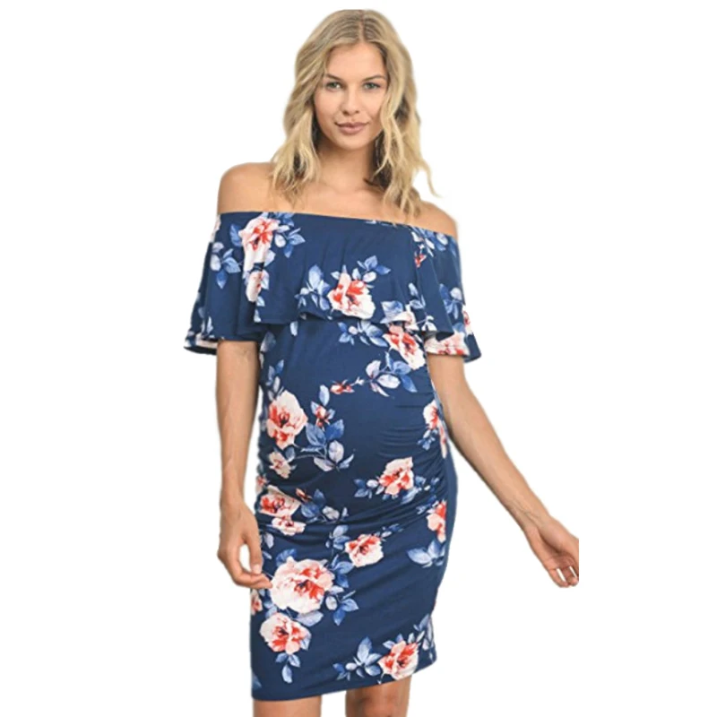 EABoutique summer dress pregnant One-piece stretch print dress with open shoulders and comfortable hips nursing dress Q0308
EABoutique summer dress pregnant One-piece stretch print dress with open shoulders and comfortable hips nursing dress Q0308
