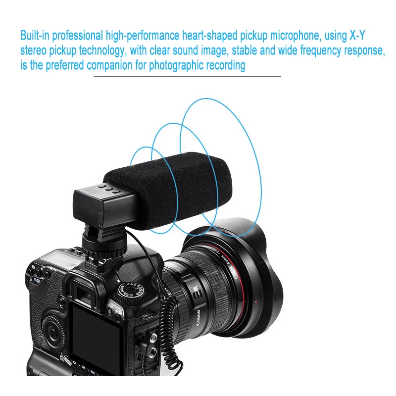 FELYBY MIC-02 Stereo Photography Camera Microphone For DSLR Camera Camcorder Photographic Professional Mic Interview Microphone
FELYBY MIC-02 Stereo Photography Camera Microphone For DSLR Camera Camcorder Photographic Professional Mic Interview Microphone