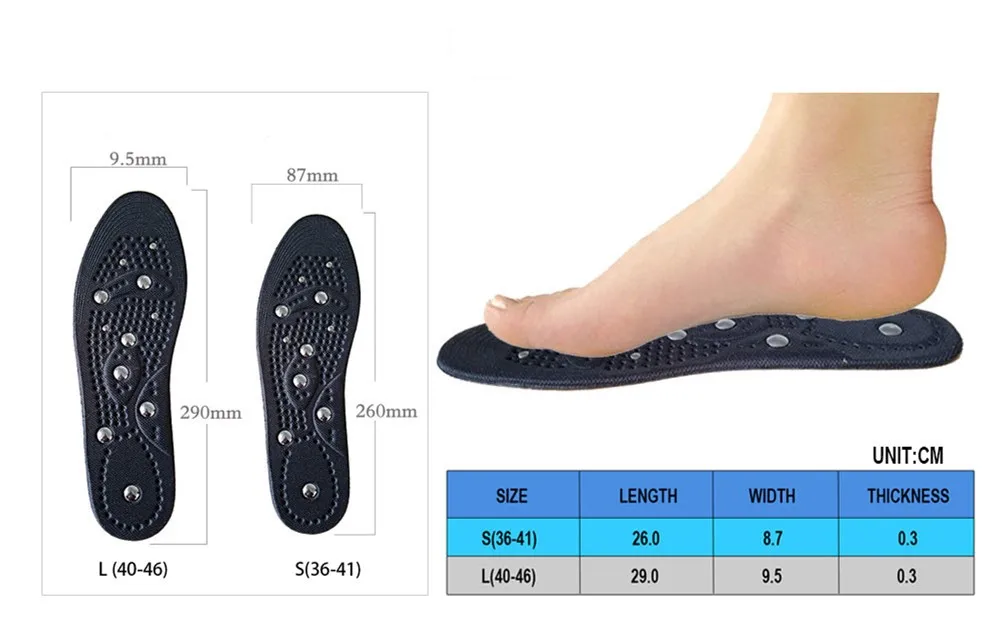 Premium Magnetic Therapy Magnet Health Care Foot Massage Insoles Men/ Women Shoe Comfort Pads Magnet Insoles
Premium Magnetic Therapy Magnet Health Care Foot Massage Insoles Men/ Women Shoe Comfort Pads Magnet Insoles