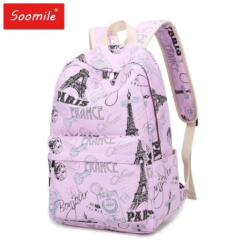 Paris Eiffel Tower Printing Girls School Bags Flower Casual Backpacks Fashion Women Canvas Schoolbags For Teenage Students 2019
Paris Eiffel Tower Printing Girls School Bags Flower Casual Backpacks Fashion Women Canvas Schoolbags For Teenage Students 2019