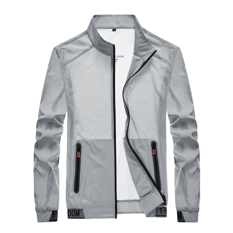 Летняя мужская куртка тонкая дышащая быстросохнущая Unti-UV легкая и пальто