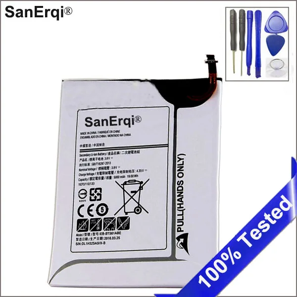 Аккумулятор SanErqi EB-BT561ABE для Samsung GALAXY Tab E, T560, T561, SM-T560, 5000 мА · ч
Аккумулятор SanErqi EB-BT561ABE для Samsung GALAXY Tab E, T560, T561, SM-T560, 5000 мА · ч