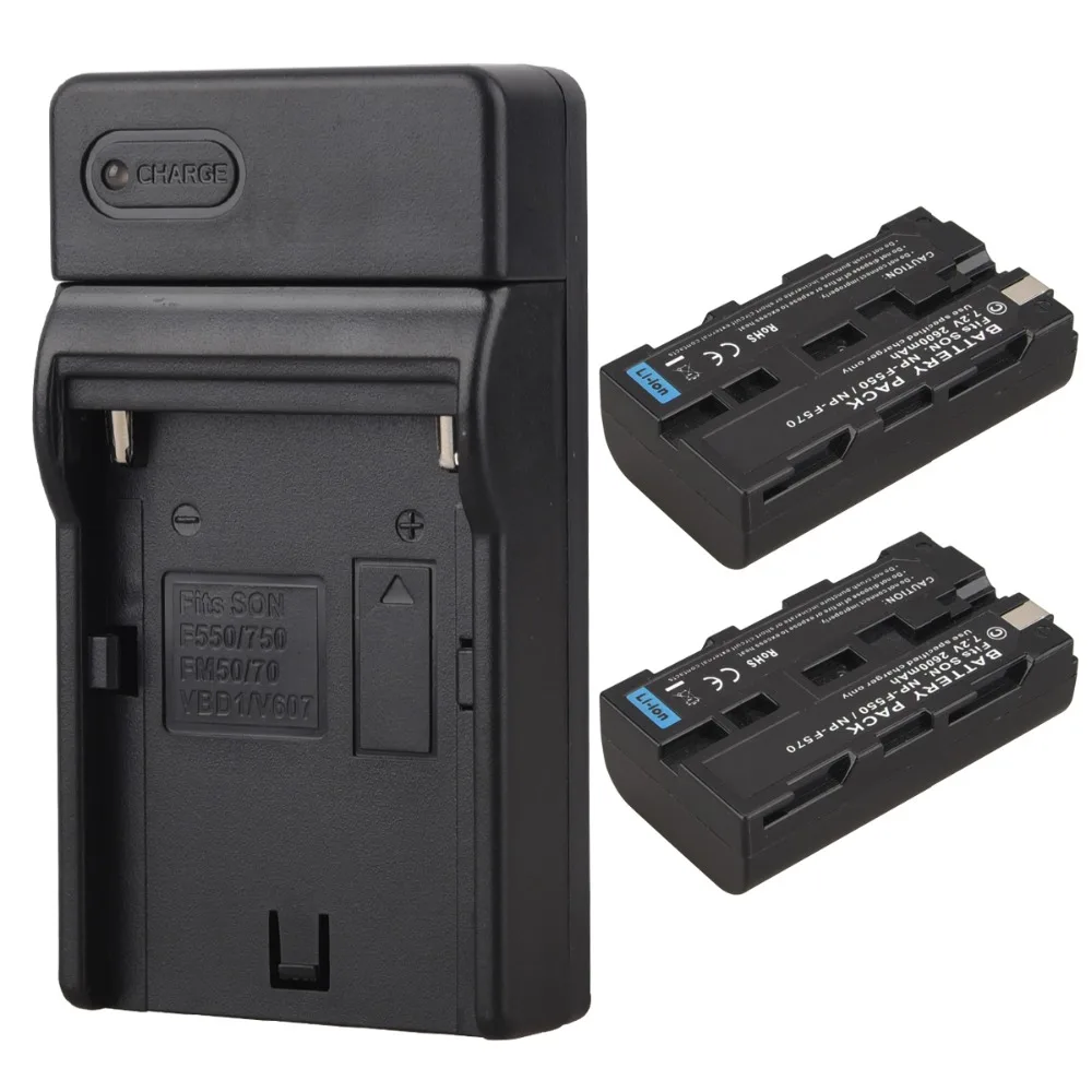 Высокое качество 2x2600mAh NP F550 F570 Батарея цифровой камеры + USB зарядное устройство