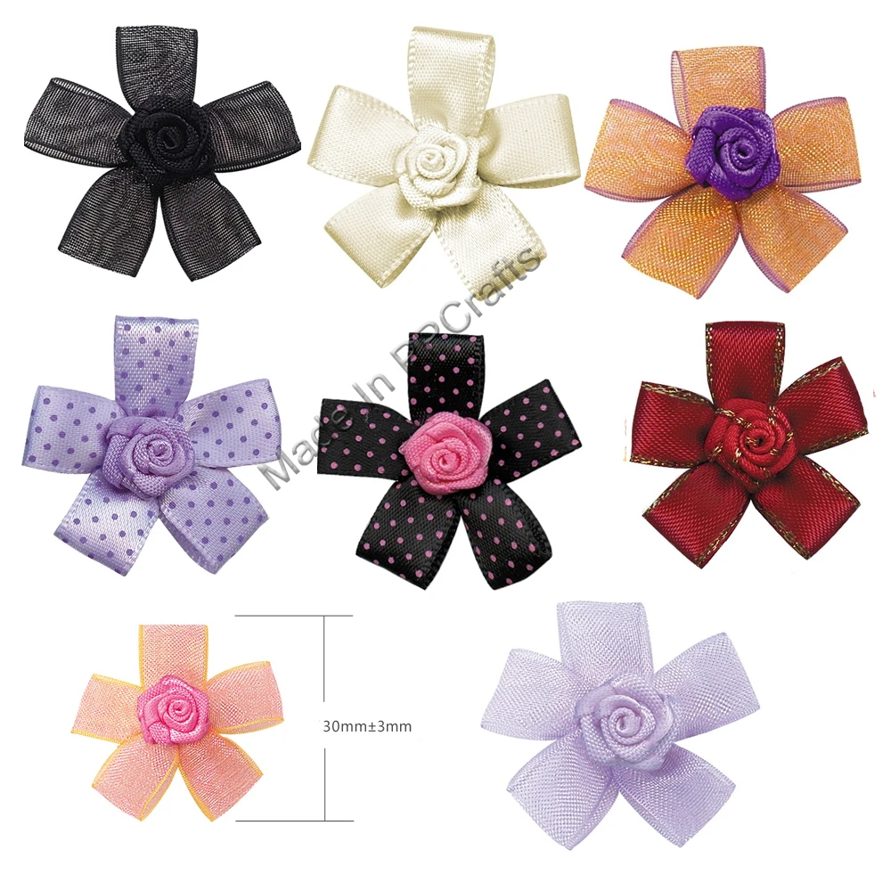 30MM Satin Double/Dots/Grosgrain/Organza Ribbon Petaled Bow With Rose For Packing Cloth Hairbow DIY Crafts 200pcs Free Shipping
30MM Satin Double/Dots/Grosgrain/Organza Ribbon Petaled Bow With Rose For Packing Cloth Hairbow DIY Crafts 200pcs Free Shipping