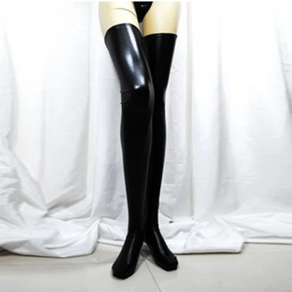 Women Solid Sexy Stockings Black Spandex Thigh High Latex Glam Rock Gothic Wet look
Women Solid Sexy Stockings Black Spandex Thigh High Latex Glam Rock Gothic Wet look