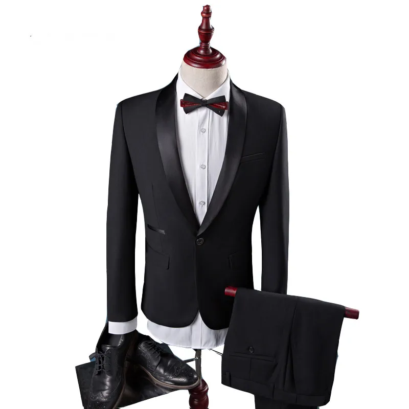Cheap Two Pieces Black Wedding Suits High Quality Groomsmen Suits Men Wedding Tuxedos Casual Suit (jacket+pant+tie)
Cheap Two Pieces Black Wedding Suits High Quality Groomsmen Suits Men Wedding Tuxedos Casual Suit (jacket+pant+tie)
