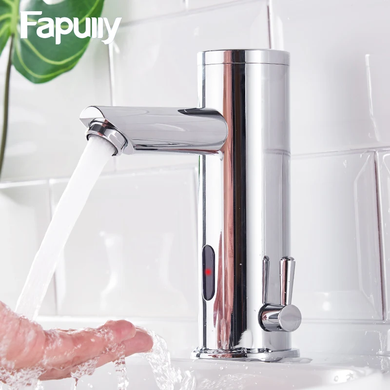 Fapully Sensor Basin Faucet Hot Cold Water Chrome Brass Taps Automatic Hands Touch Infrared Sensor Faucet Bathroom Sink Mixers
Fapully Sensor Basin Faucet Hot Cold Water Chrome Brass Taps Automatic Hands Touch Infrared Sensor Faucet Bathroom Sink Mixers