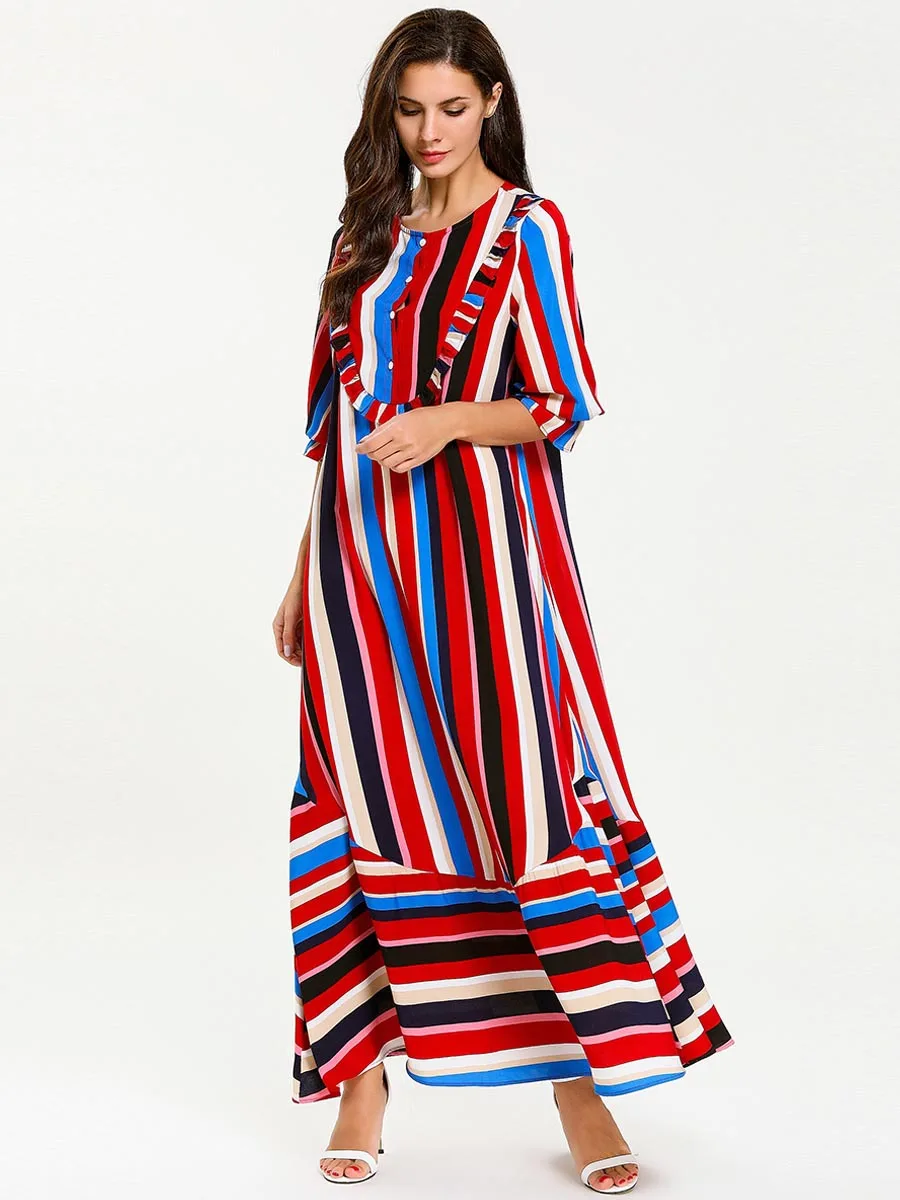 Дубай дизайн женский мусульманский арабский мягкий хлопок длинное платье