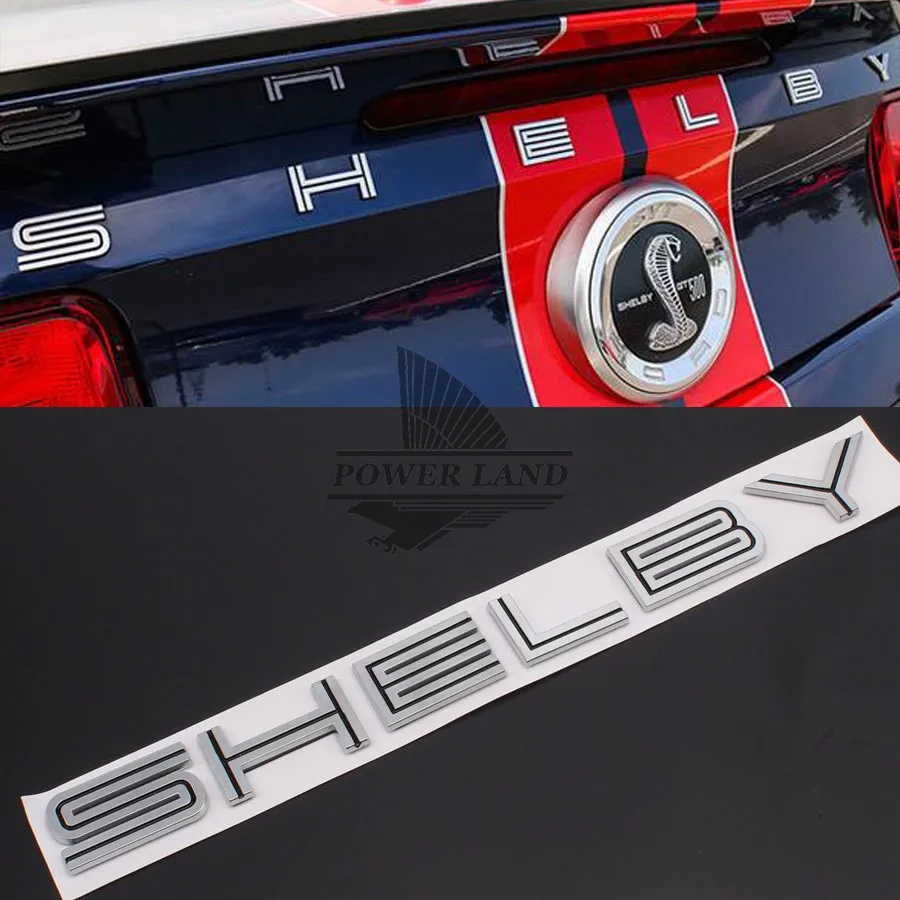 1 шт. ABS черный Вставка серебро 3D Shelby надписи Decklid тела Стикеры s Эмблемы Этикета