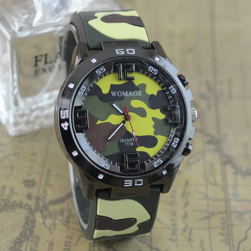 2018 Womage New Fashion Sports Men's Lady Unisex Watch Casual Quartz Camouflage Outdoor Silicone Military Wristwatches Hot
2018 Womage New Fashion Sports Men's Lady Unisex Watch Casual Quartz Camouflage Outdoor Silicone Military Wristwatches Hot