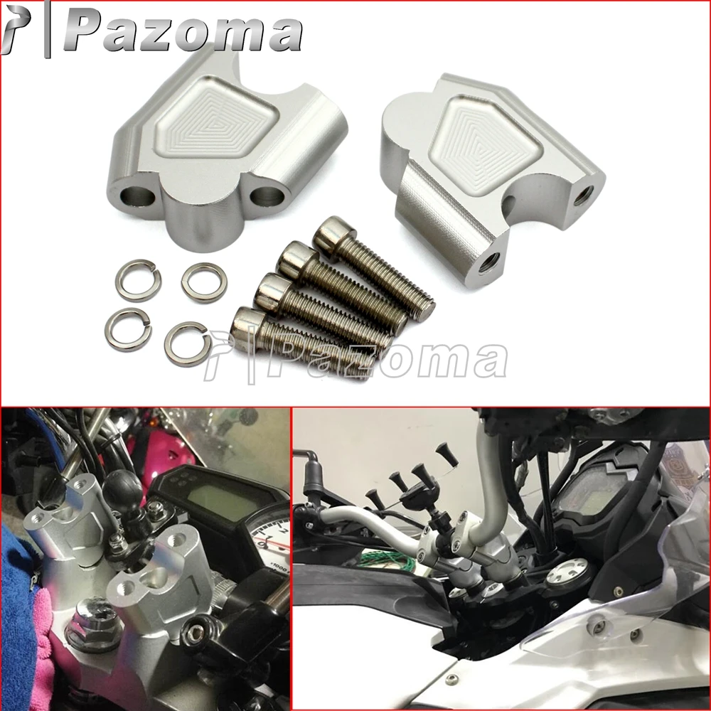 Алюминиевый зажим CNC для Руля Мотоцикла 7/8 дюйма переходник Suzuki GSF 1250S SV650 SV1000 DL25 GW250