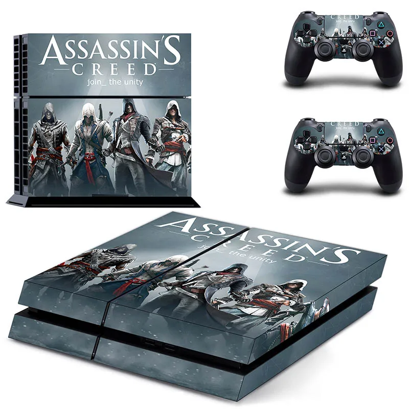 Assassin's Creed Series stickers For Sony ps4 sticker Console and 2 Controllers PS4 Pro Stickers Decal Vinyl | Электроника