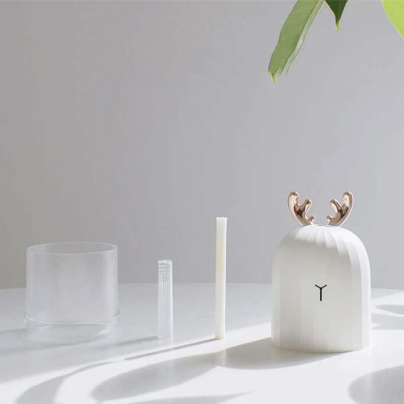 220ML Rabbit Deer LED Ultrasonic Air Humidifier Glow In The Dark Toy USB Essential Oil Diffuser Sleep Light Car Home Humidificad | Игрушки и