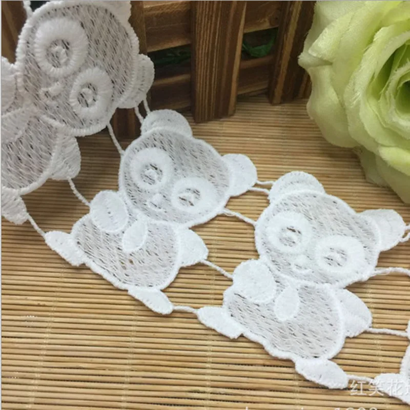 Cusack 3 yards 6.5 cm Ivory Panda Shape Cartoon Lace Trim Lace Applique Home Textiles Apparel DIY Crafts Sewing Lace Fabric
Cusack 3 yards 6.5 cm Ivory Panda Shape Cartoon Lace Trim Lace Applique Home Textiles Apparel DIY Crafts Sewing Lace Fabric