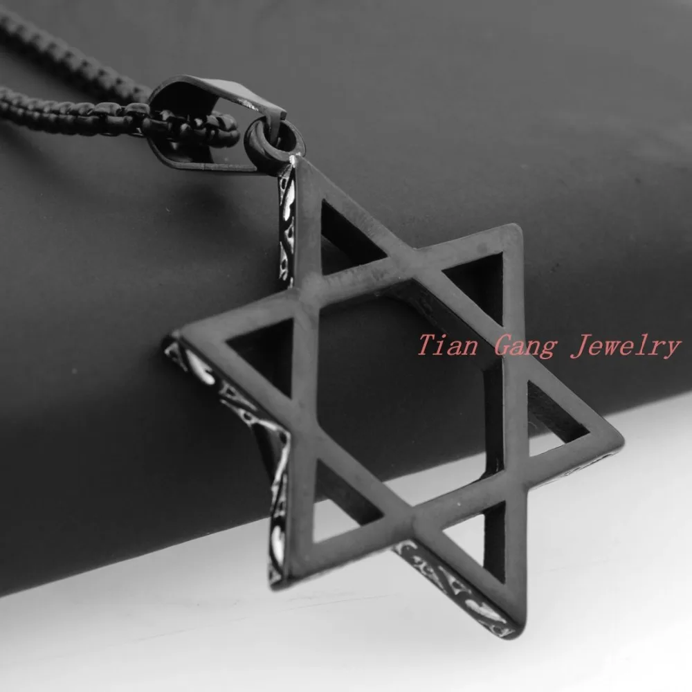 New arrival Fashion Charm Men Accessories Hexagonal Star Pendant Necklace Punk Style Black Plated Stainless Steel Womens Jewelry
New arrival Fashion Charm Men Accessories Hexagonal Star Pendant Necklace Punk Style Black Plated Stainless Steel Womens Jewelry