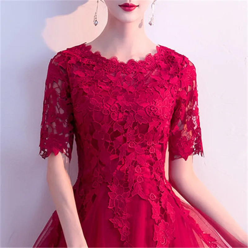 Party Dress Women Wine Red S-3XL Plus Size Banquet Dresses 2019 New Spring Summer Black Lace Short Sleeve Dress Vestidos LD1056
Party Dress Women Wine Red S-3XL Plus Size Banquet Dresses 2019 New Spring Summer Black Lace Short Sleeve Dress Vestidos LD1056