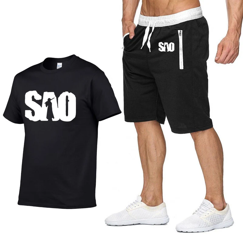 SAO Sword Art Online Hoodie T Shirts Men Summer Fashion Cotton Short Sleeve Harajuku HipHop Mans T Shirts shorts suit Sportswear
SAO Sword Art Online Hoodie T Shirts Men Summer Fashion Cotton Short Sleeve Harajuku HipHop Mans T Shirts shorts suit Sportswear