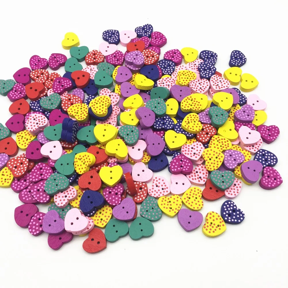 100pcs Dots Wood Heart Spotted Buttons 2 Holes Sewing Accessories Embellishments 15x13mm For Cardmaking Scrapbooking 7 Colors
100pcs Dots Wood Heart Spotted Buttons 2 Holes Sewing Accessories Embellishments 15x13mm For Cardmaking Scrapbooking 7 Colors
