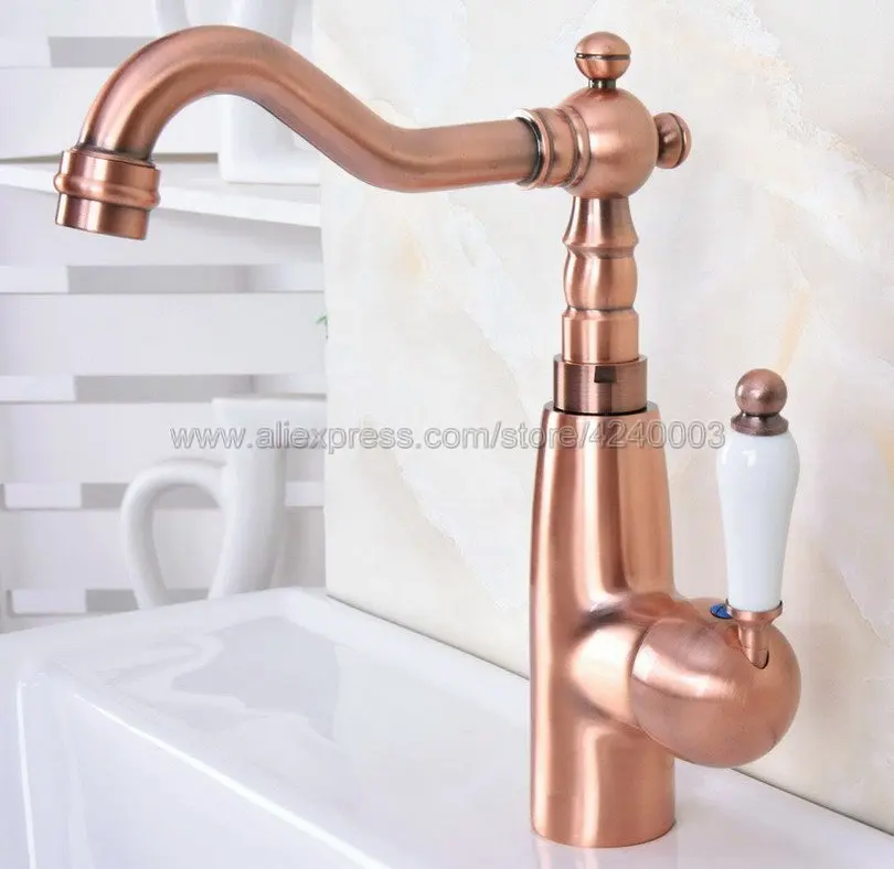 Antique Red Copper Deck Mount Bathroom Basin Faucet Vanity Vessel Sinks Mixer Tap Cold And Hot Water Tap Knf631
Antique Red Copper Deck Mount Bathroom Basin Faucet Vanity Vessel Sinks Mixer Tap Cold And Hot Water Tap Knf631