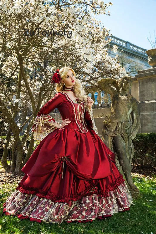 Princess Medieval Fantasy Quinceanera Dresses Victorian Halloween masquerade Prom Dress Ball Gown Queen Puffy Red Sweet 16 Dress
Princess Medieval Fantasy Quinceanera Dresses Victorian Halloween masquerade Prom Dress Ball Gown Queen Puffy Red Sweet 16 Dress