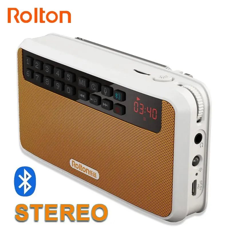 Rolton E500 Wireless Bluetooth Speaker Mini 2.1 HIFI Stereo Subwoofer speaker Support TF Card/FM/hands Free With LED Flashlight
Rolton E500 Wireless Bluetooth Speaker Mini 2.1 HIFI Stereo Subwoofer speaker Support TF Card/FM/hands Free With LED Flashlight
