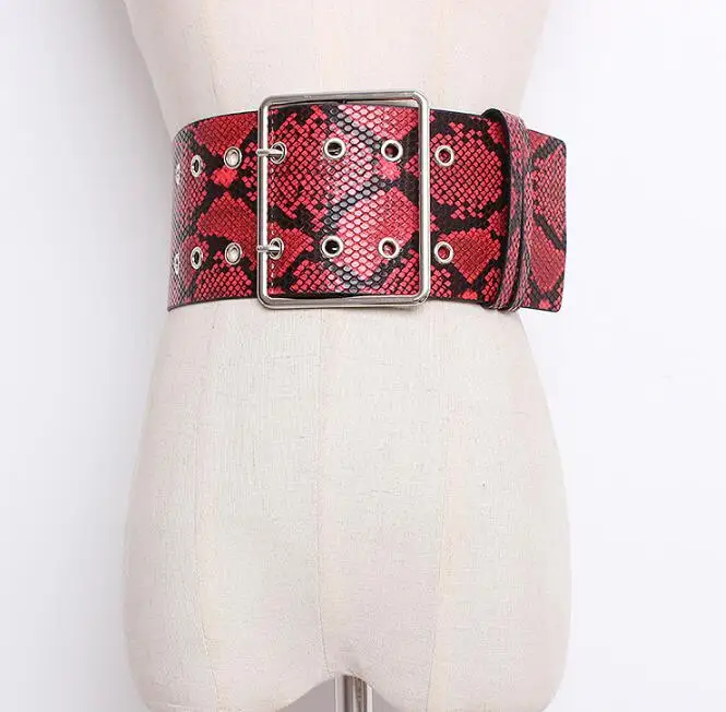 Women's runway fashion snake skin print PU leather Cummerbunds female Dress Corsets Waistband Belts decoration wide belt R1457
Women's runway fashion snake skin print PU leather Cummerbunds female Dress Corsets Waistband Belts decoration wide belt R1457