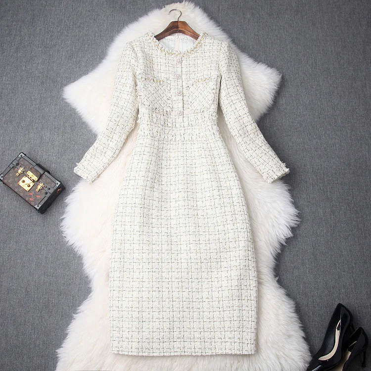 Vestidos 2018 Autumn Ukraine Dress Women Dresses New O Neck Tweed Long Sleeves Split Fork Vintage Dress Plus Size Winter Dress
Vestidos 2018 Autumn Ukraine Dress Women Dresses New O Neck Tweed Long Sleeves Split Fork Vintage Dress Plus Size Winter Dress