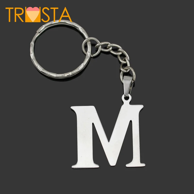 Trusta 2018 для женщин/Мужская мода из нержавеющей стали буквы M N O P Q R S T U V W X Y Z ключи