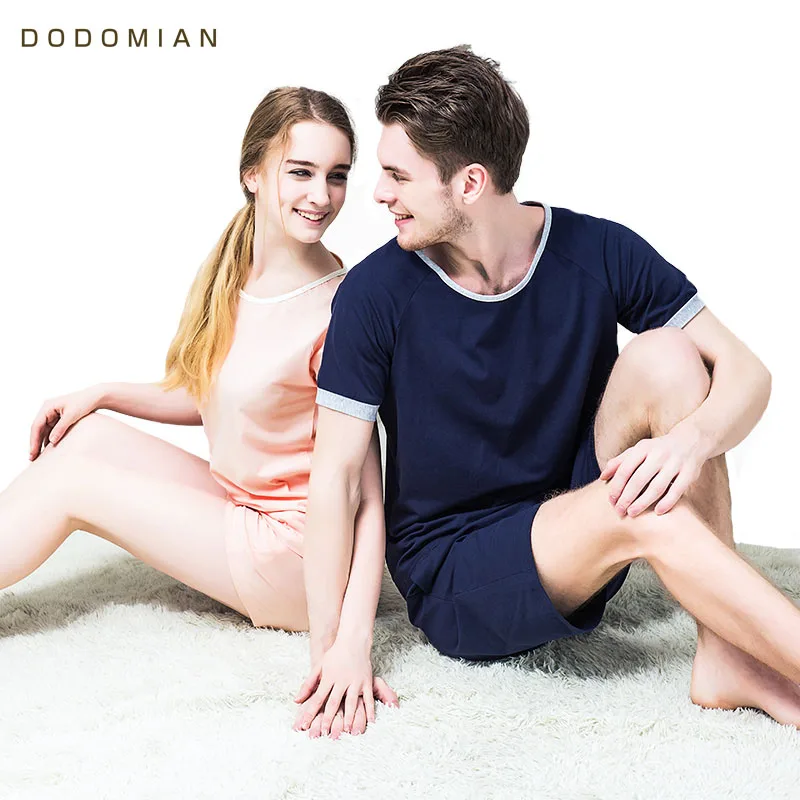 Summer Cotton Pajamas Set for Couple Short Sleeve Men Women Pijamas Mujer Nightie Solid Pijamas feminino Masculino Homewear
Summer Cotton Pajamas Set for Couple Short Sleeve Men Women Pijamas Mujer Nightie Solid Pijamas feminino Masculino Homewear