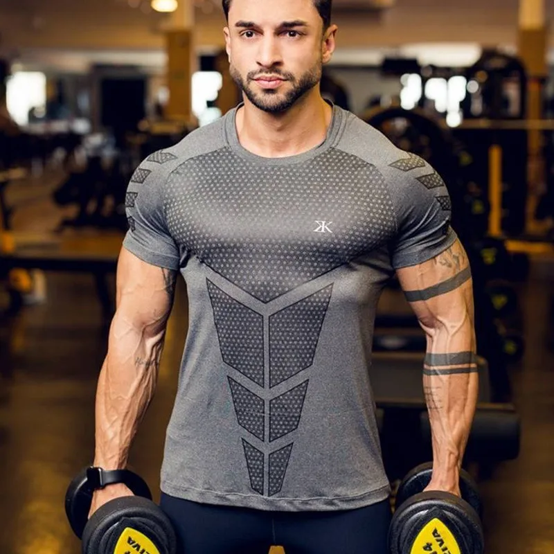 Mens Gym Fitness Training Compression Skinny T-shirt Running Sports t shirts Male Crossfit Bodybuilding Tee Tops Brand Clothing
Mens Gym Fitness Training Compression Skinny T-shirt Running Sports t shirts Male Crossfit Bodybuilding Tee Tops Brand Clothing