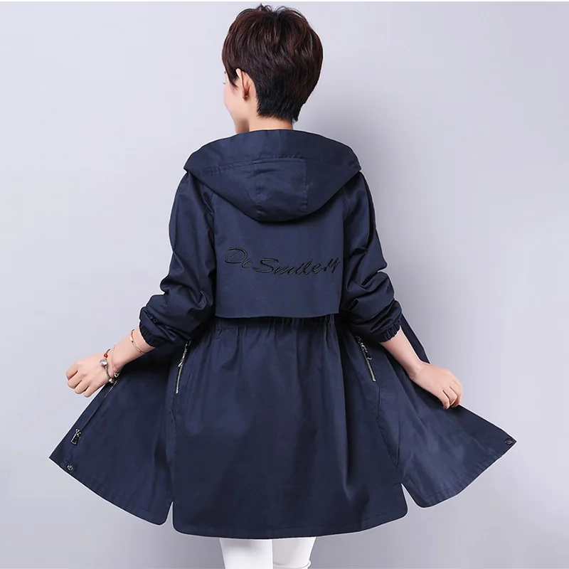 Large Size Women Hooded Windbreaker New Spring Autumn Slim Long-sleeve Fashion Windbreaker Casual Loose Embroidery Motif Coat
Large Size Women Hooded Windbreaker New Spring Autumn Slim Long-sleeve Fashion Windbreaker Casual Loose Embroidery Motif Coat