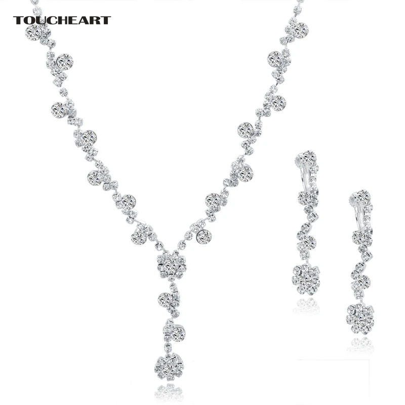 TOUCHEART Custom Wedding Jewelry Set Crystal Bridal Wedding Jewelry Sets Of Silver Charm Earrings Statement Necklaces SET150004
TOUCHEART Custom Wedding Jewelry Set Crystal Bridal Wedding Jewelry Sets Of Silver Charm Earrings Statement Necklaces SET150004