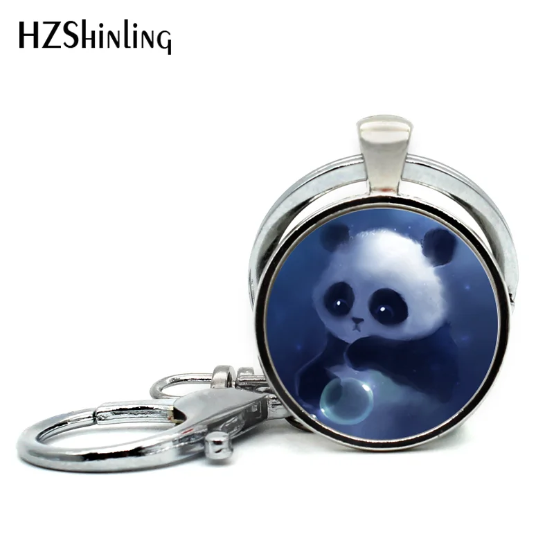 New Arrival Cartoon Panda Keychains Handmade Round Glass Cabochon Animal Cute Panda Jewelry for Car Accessories Keyring
New Arrival Cartoon Panda Keychains Handmade Round Glass Cabochon Animal Cute Panda Jewelry for Car Accessories Keyring
