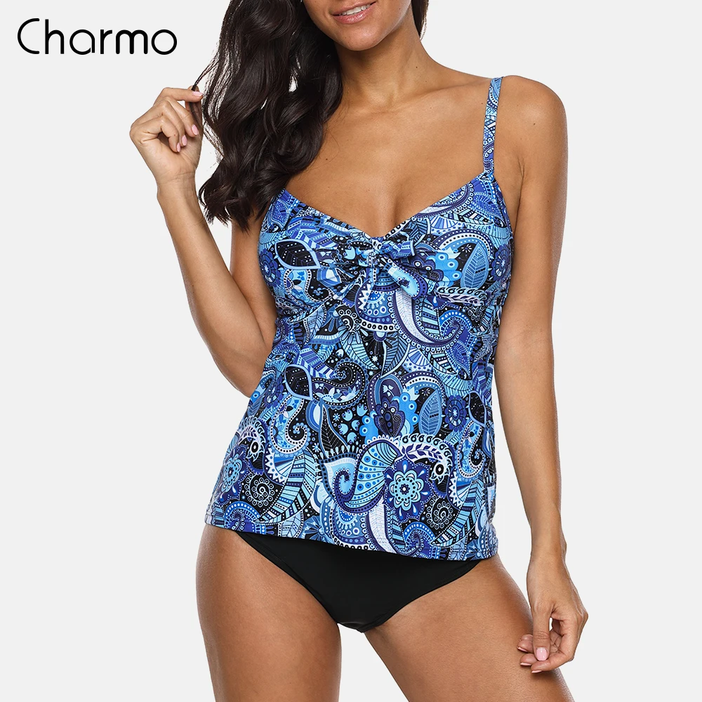 Charmo Women Two Piece Tankini Set Women Swimwear Vintage Floral Print Swimsuit Tied Swimwear Bikini Bathing Suit Beach Wear
Charmo Women Two Piece Tankini Set Women Swimwear Vintage Floral Print Swimsuit Tied Swimwear Bikini Bathing Suit Beach Wear