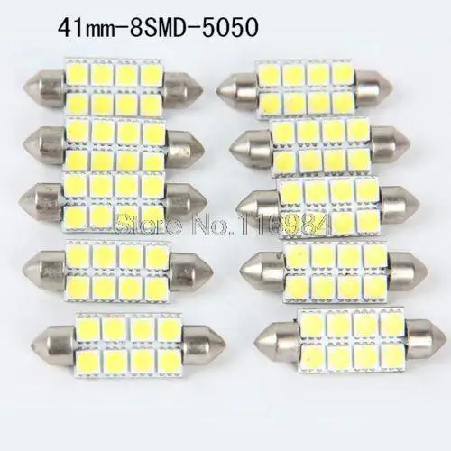 10 шт. x 41 мм 8 SMD 5050 салона Купол с фестонами светодиодный светильник лампы Белый DC12V
10 шт. x 41 мм 8 SMD 5050 салона Купол с фестонами светодиодный светильник лампы Белый DC12V