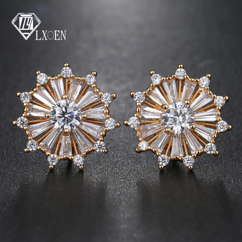 LXOEN Bohemia Gold Color Round Small Earrings Luxury Zircon Wedding Earrings With Blue Crystal Stud Earings Women Jewelry Gift
LXOEN Bohemia Gold Color Round Small Earrings Luxury Zircon Wedding Earrings With Blue Crystal Stud Earings Women Jewelry Gift