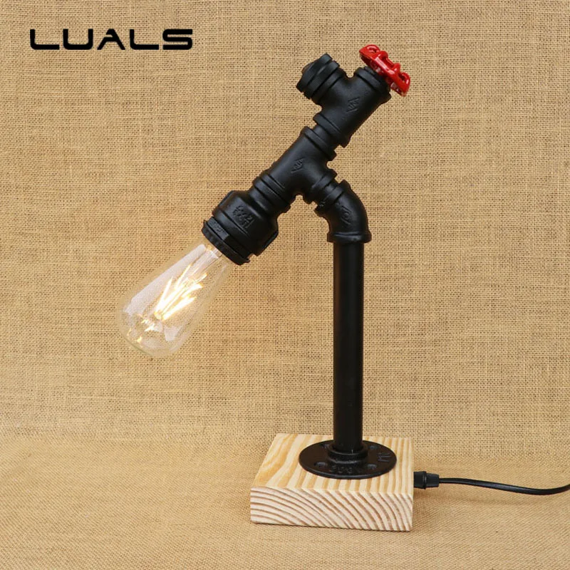 Loft Vintage Table Lamp Simple Water Pipes Desk Light Cafe Bar Table Light Contain LED Bulbs Industrial Style mesa Deco Lighting
Loft Vintage Table Lamp Simple Water Pipes Desk Light Cafe Bar Table Light Contain LED Bulbs Industrial Style mesa Deco Lighting
