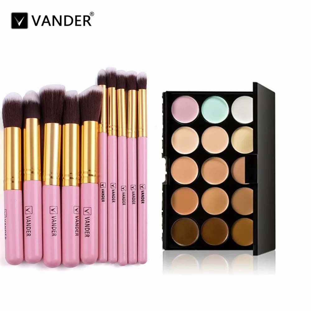 High Quality Makeup Set 15 Colors Contour Face Cream Concealer Palette + 10Pcs Eye Lip Make Up Brushes Cosmetic Tools
High Quality Makeup Set 15 Colors Contour Face Cream Concealer Palette + 10Pcs Eye Lip Make Up Brushes Cosmetic Tools