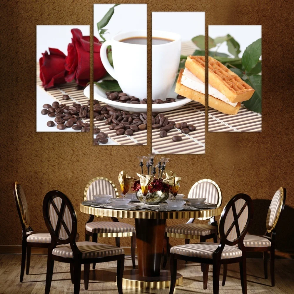 HD picture print 4 panel canvas painting oil painting canvas home decoration coffee and rose and cake
HD picture print 4 panel canvas painting oil painting canvas home decoration coffee and rose and cake