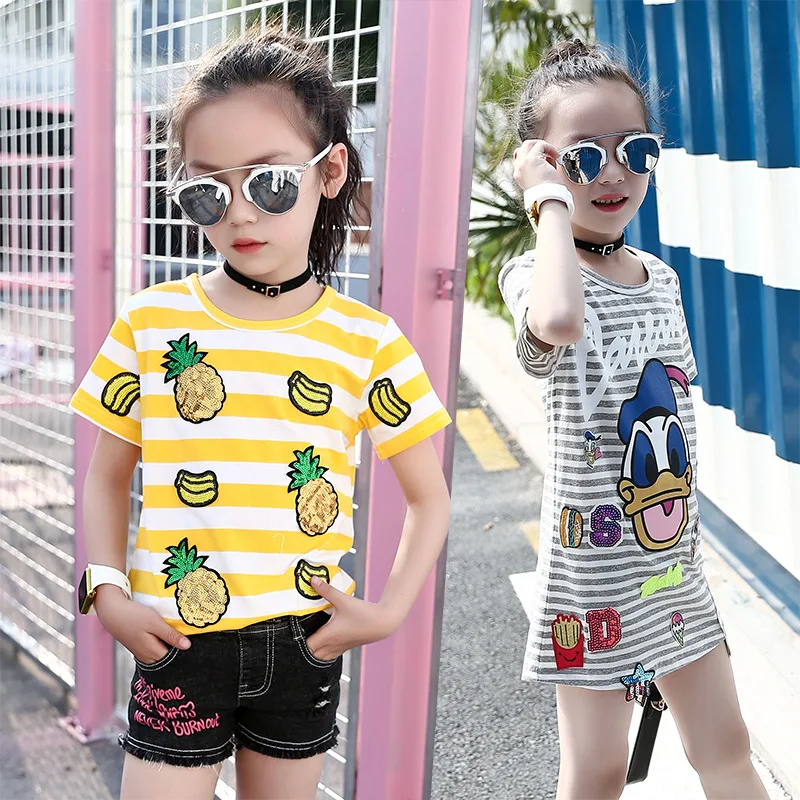 Children 2017 Girls Summer Leisure T-shirt Cute Fringe Printed T Shirt Girls Tops
Children 2017 Girls Summer Leisure T-shirt Cute Fringe Printed T Shirt Girls Tops