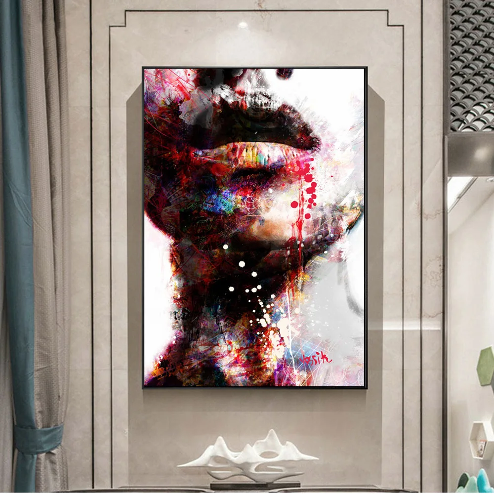 Abstract Girl Wall Art Canvas Prints Sexy Lips Art Wall Paintings Art Prints Modern Home Wall Decorative Pictures Cuadros
Abstract Girl Wall Art Canvas Prints Sexy Lips Art Wall Paintings Art Prints Modern Home Wall Decorative Pictures Cuadros