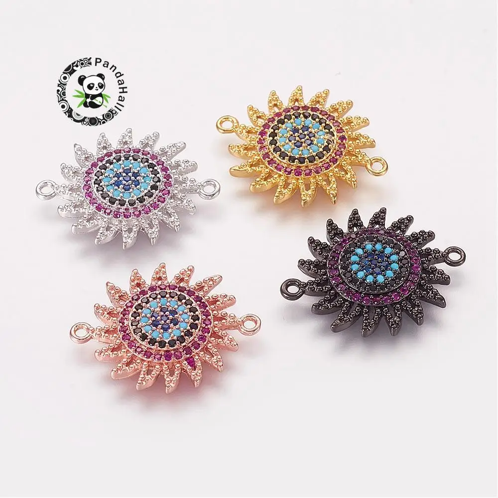 Pandahall 5pcs Brass Micro Pave Cubic Zirconia Links, Flower, Mixed Color, 17.5x22x2.5mm, Hole: 1.3mm
Pandahall 5pcs Brass Micro Pave Cubic Zirconia Links, Flower, Mixed Color, 17.5x22x2.5mm, Hole: 1.3mm