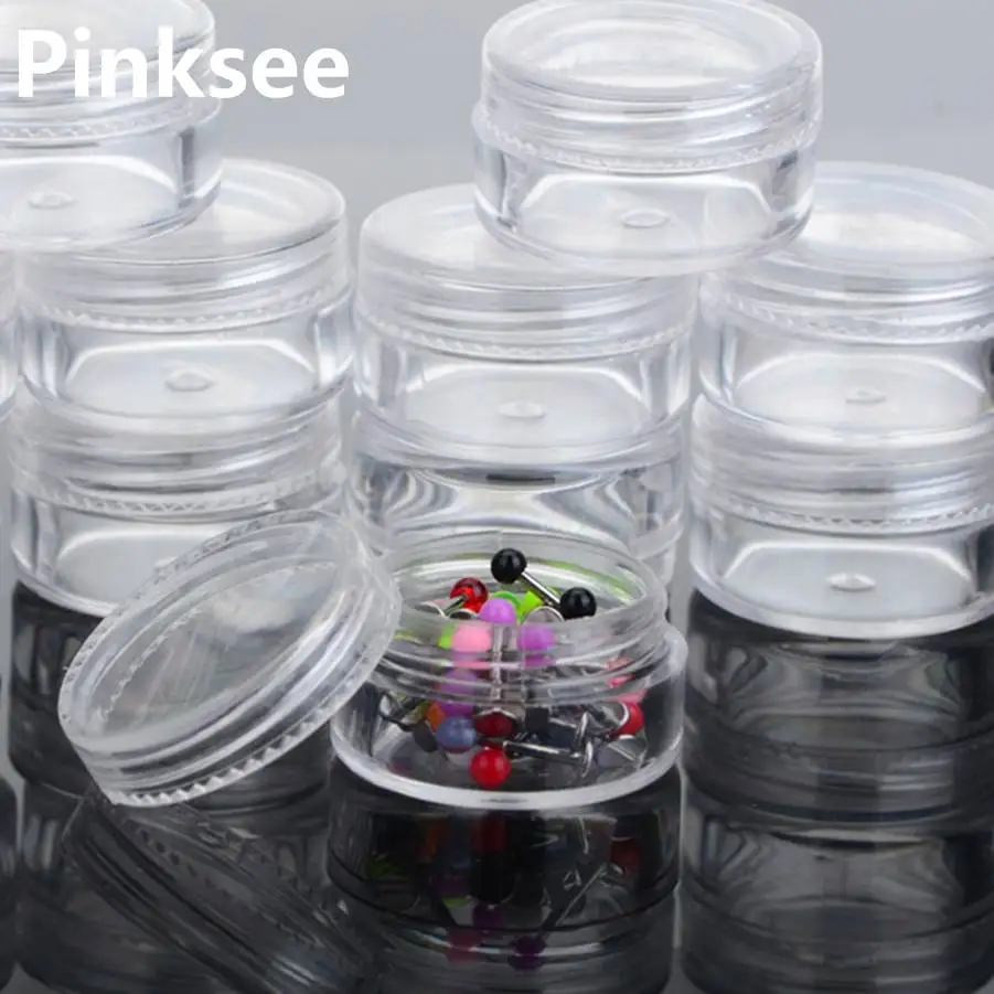 5pcs Clear Plastic Jewelry Case Piercings Beads Rings Pill Storage Box Round Containers Jar Case For Carrying Drop Ship
5pcs Clear Plastic Jewelry Case Piercings Beads Rings Pill Storage Box Round Containers Jar Case For Carrying Drop Ship