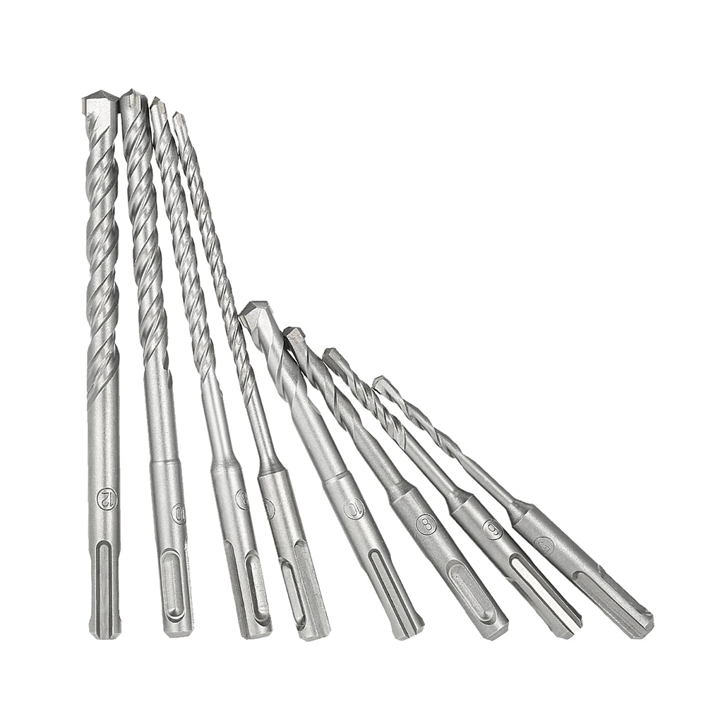 8pcs YG8 Impact Drill Bits Set Carbide Masonry Drills Rotary Hammer 2 Pits 2 Slots SDS Shank for Drilling Concrete Brick Tile
8pcs YG8 Impact Drill Bits Set Carbide Masonry Drills Rotary Hammer 2 Pits 2 Slots SDS Shank for Drilling Concrete Brick Tile