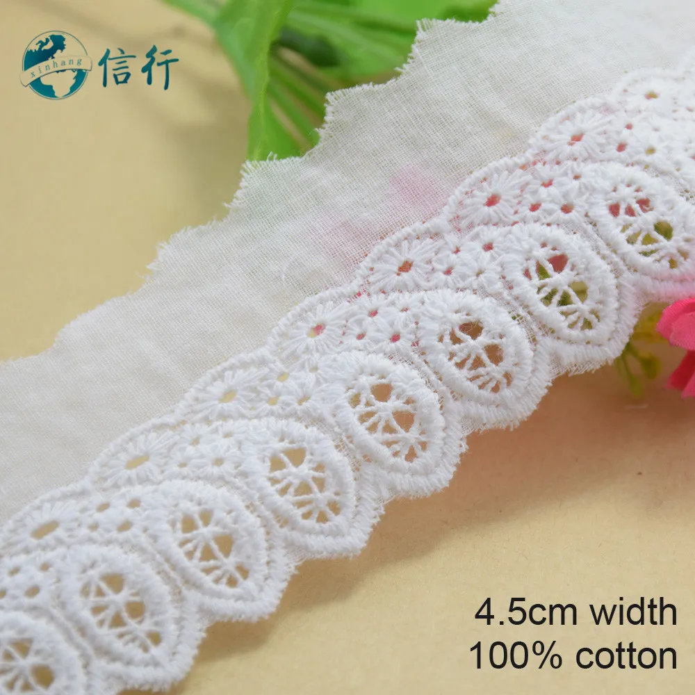 10yards 4.5cm Cotton embroid lace sewing ribbon guipure trims or fabric warp knitting DIY Garment Accessories free shipping#3614
10yards 4.5cm Cotton embroid lace sewing ribbon guipure trims or fabric warp knitting DIY Garment Accessories free shipping#3614
