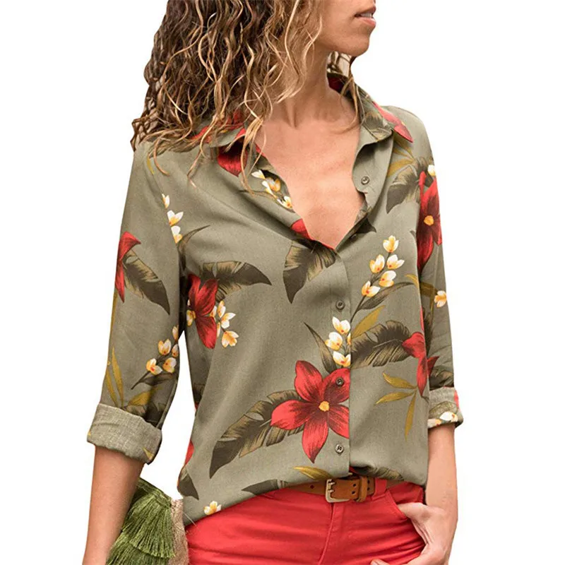 Women Blouse 2020 21 Colors Long Sleeve Plus Size Floral Striped Print Chiffon Shirts Turn Down Collar Casual Ladies Shirt Femme
Women Blouse 2020 21 Colors Long Sleeve Plus Size Floral Striped Print Chiffon Shirts Turn Down Collar Casual Ladies Shirt Femme