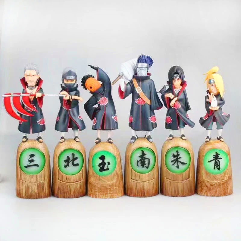 Naruto Shippuden Kakuzu Hidan Uchiha Itachi Hoshigaki Kisame Deidara Tobi Akatsuki экшн фигурка Коллекционная модель