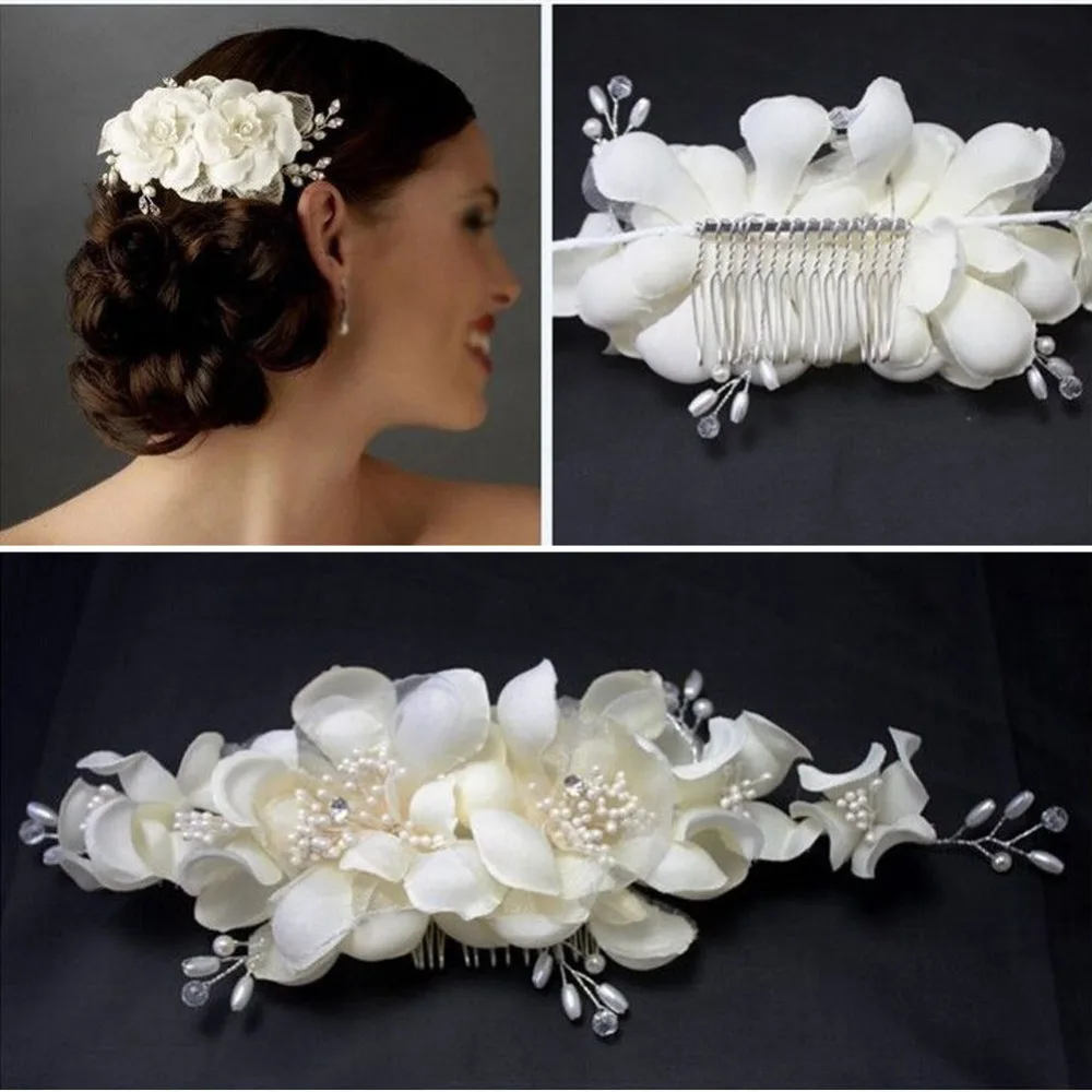 Bridal Simulated Pearl Flower Headbands For Women White Crown Comb Tiara Headdress Wedding Hairbands Hair Accessories
Bridal Simulated Pearl Flower Headbands For Women White Crown Comb Tiara Headdress Wedding Hairbands Hair Accessories